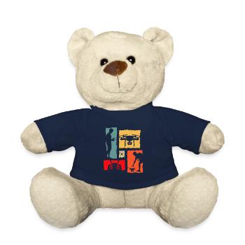Drone Retro - Teddy Bear - french navy - Front