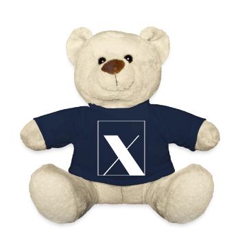 Letter alphabet x - Teddy Bear - french navy - Front