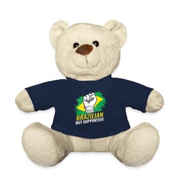 Pas brésilien mais favorable au Brésil Pays du drapeau - Nounours - bleu marine - Devant