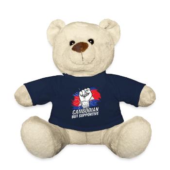 Pas cambodgien mais un drapeau cambodgien de soutien - Nounours - bleu marine - Devant