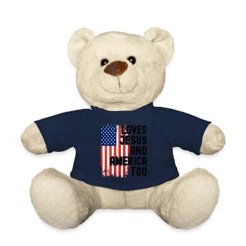 Liebt auch Jesus und Amerika - Teddy - French Navy - Vorne