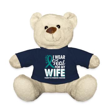 Portez du sarcelle pour le syndrome de Gilles de la Tourette - Nounours - bleu marine - Devant