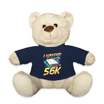90er Nostalgie Retro 90er Einwahl Internet Vintage - Teddy - French Navy - Vorne
