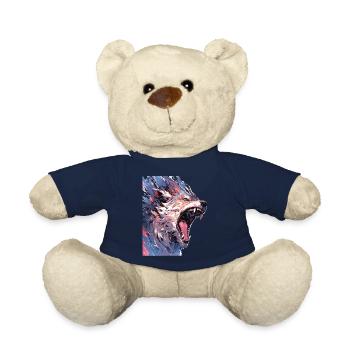 Wolf Wolfskopf Wölfe Waldbewohner Tiere - Teddy - French Navy - Vorne