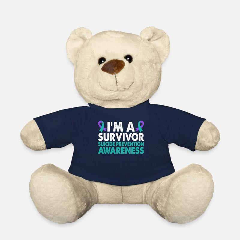 Suicide Prevention Awareness Month for - Teddy Bear - french navy