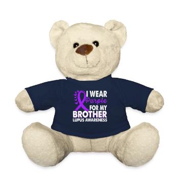 Tragen Sie Lila Für Den Brother Lupus Awareness - Teddy - French Navy - Vorne