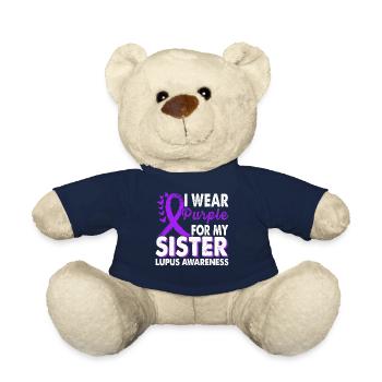 Tragen Sie Lila Für Den Sister Lupus Awareness - Teddy - French Navy - Vorne