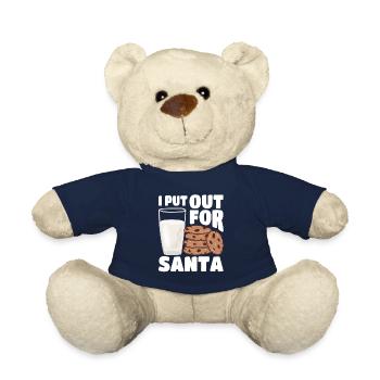 J’ai un joyeux Noël pour le Père Noël - Nounours - bleu marine - Devant