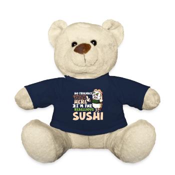 Funny Unhappy Sushi Japanese food Miso-Unhappy - Teddy Bear - french navy - Front