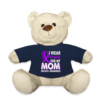Wear purple for the month of the - Teddy Bear - french navy - Front