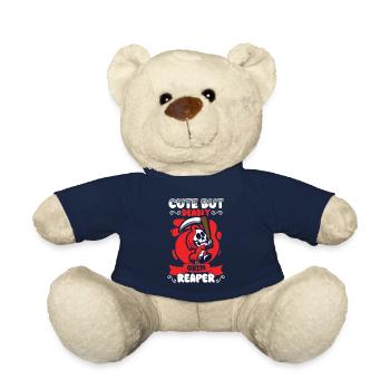 Funny Creepy Grim Reaper, Dead Man - Teddy Bear - french navy - Front