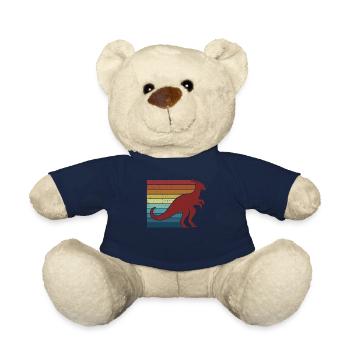 Retro Parasaurolophini Dinosaur Lover - Teddy Bear - french navy - Front
