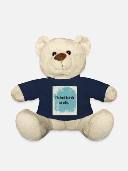 L'été, la nuit, le bruit sont en fête - Nounours - bleu marine