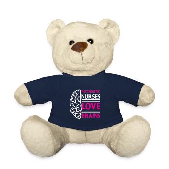 Les infirmières psychiatriques adorent le cerveau - Nounours - bleu marine - Devant