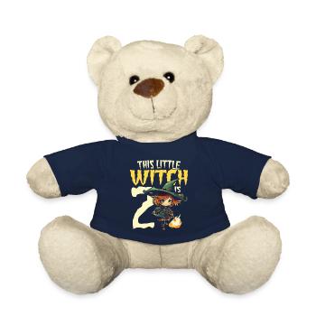 This little witch is 2 - two years - 2. - Teddy Bear - french navy - Front