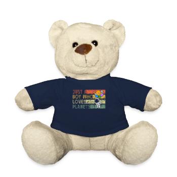 Juste un garçon qui aime les planètes du système solaire - Nounours - bleu marine - Devant