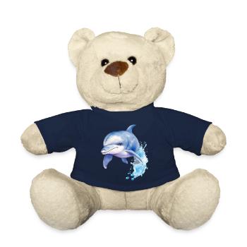 Blue Dolphin - Teddy Bear - french navy - Front