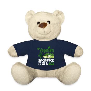 Vegan Veganism - Teddy Bear - french navy - Front