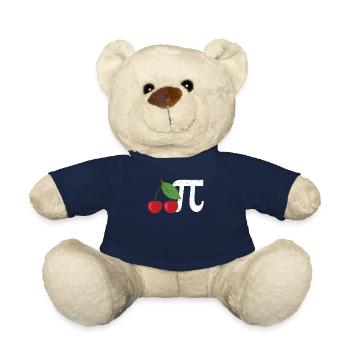 Cherry Happy Pi Day Math Science Stem Teacher - Teddy Bear - french navy - Front