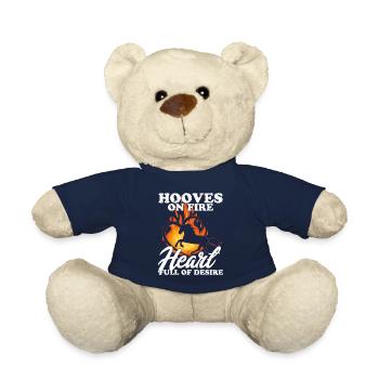 Sabots en feu, coeur plein de désir chevauchant fille H - Nounours - bleu marine - Devant
