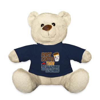 First Coffee Then Machine Learning 4 - Teddy Bear - french navy - Front