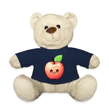 Kawaii Apfel: Fruchtig Süße Versuchung - Teddy - French Navy - Vorne