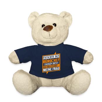 Pensionisten Bürochef Frau Chef Rente - Teddy - French Navy - Vorne