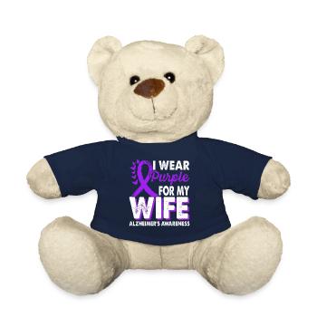 Wear purple to support the - Teddy Bear - french navy - Front