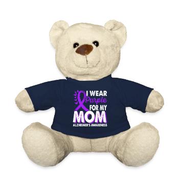 Wear purple for mom's support - Teddy Bear - french navy - Front