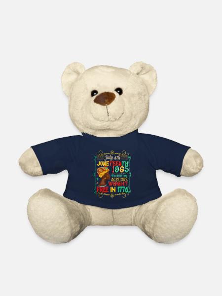 Juneteenth Motif - Teddy Bear - french navy