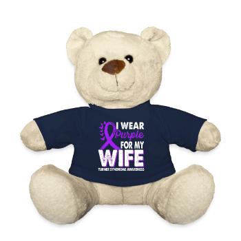 Wear purple to support the - Teddy Bear - french navy - Front
