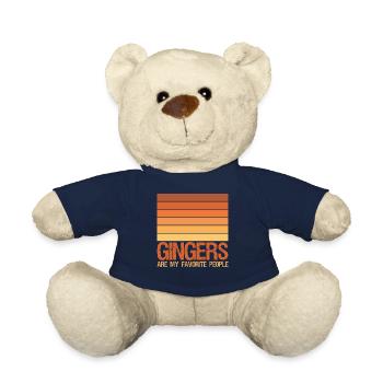 Red Hair Redhead Retro Redhead - Teddy Bear - french navy - Front