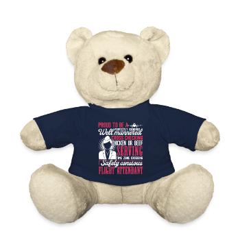 Flight Attendant Proud To Be Flight Attendant - Teddy Bear - french navy - Front