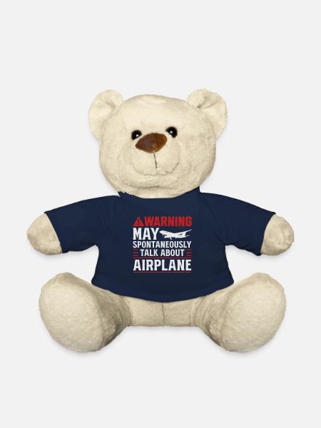 Avertissement peut spontanément parler d’avions - Nounours - bleu marine