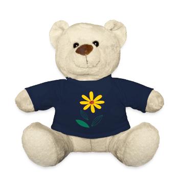 Yellow flower - Teddy Bear - french navy - Front