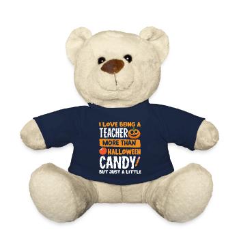 Teacher Halloween Candy School Day Disguise - Teddy Bear - french navy - Front