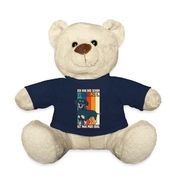 Lustige Dackel Sprüche Dachshund Geschenk - Teddy - French Navy - Vorne
