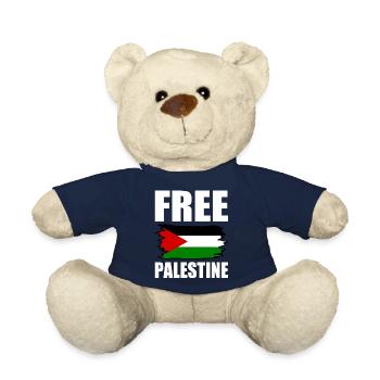 Free palestine - Teddy Bear - french navy - Front