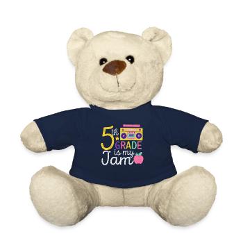 5th Grade Is My Jam Fifth 100 Days Of School Lehre - Teddy - French Navy - Vorne