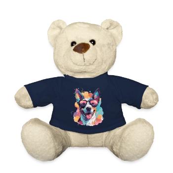 Chien heureux 3 - Nounours - bleu marine - Devant
