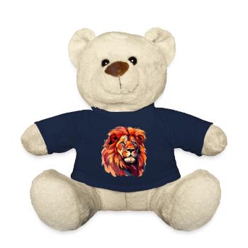 Painted Lion - Teddy Bear - french navy - Front