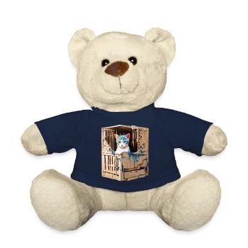 Cute Kitten - Teddy Bear - french navy - Front