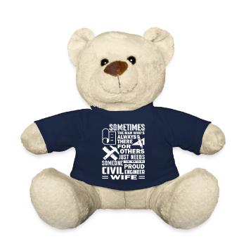 Civil Engineer Proud Civil Engineer Wife - Teddy Bear - french navy - Front