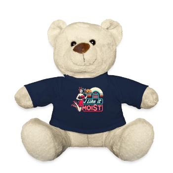 I Like It Moist Thanksgiving Costume Turkey Day - Teddy Bear - french navy - Front