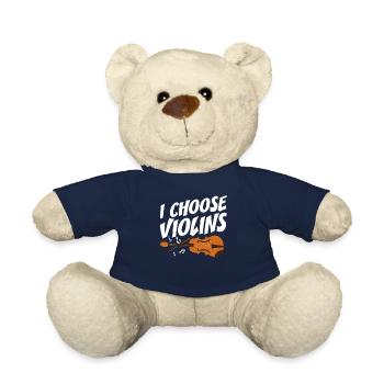 Geigenspieler I Choose Violins Geige Violinistin - Teddy - French Navy - Vorne