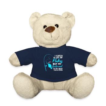 Fisherman Fishing Catcher, Fisherman's Fishing Rod, - Teddy Bear - french navy - Front
