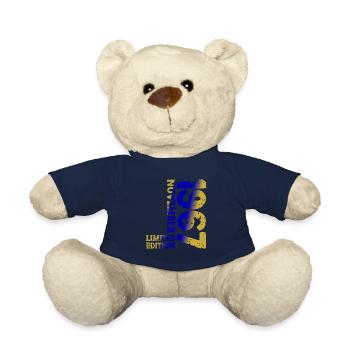 1967 November Limited Edition 56th Birthday Decoration - Teddy Bear - french navy - Front