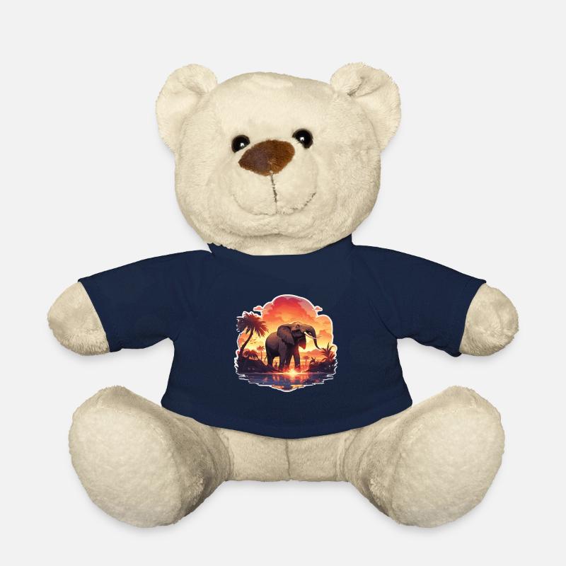 Elefant Elefanten Dickhäuter Tier Afrika Safari - Teddy - French Navy