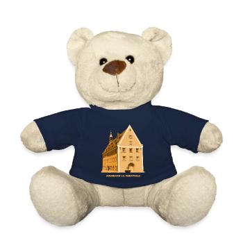 Auerbach, Town Hall, Upper Palatinate, Amberg, Bavaria - Teddy Bear - french navy - Front