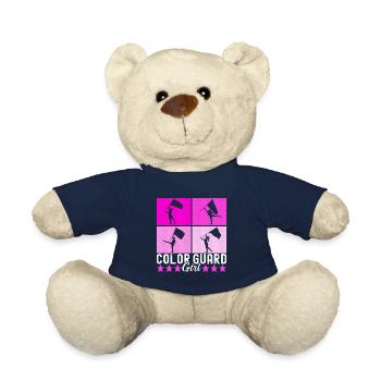 Drapeau agitant la fanfare garde de couleur - Nounours - bleu marine - Devant